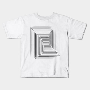 Not Perfect Visuals | Minimalist Black Lines  | Optical Illusion Kids T-Shirt